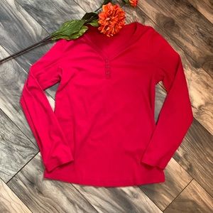Red long sleeve top